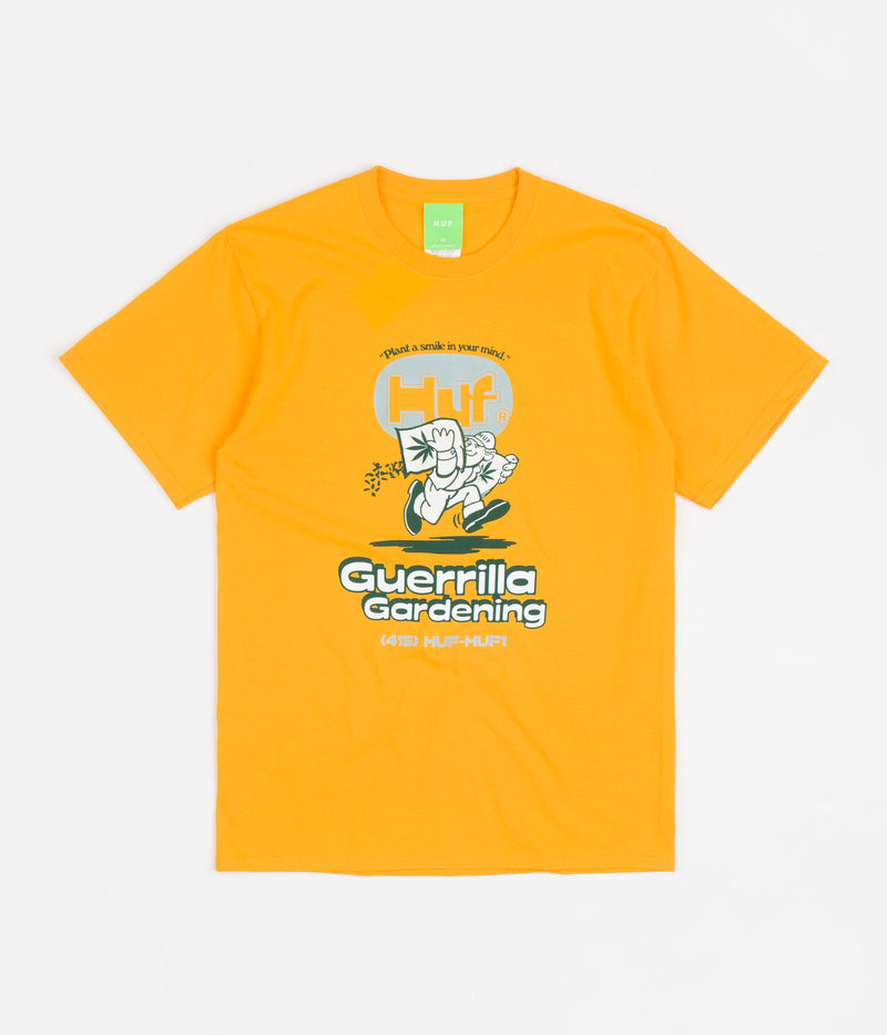 HUF Guerilla Gardening T-Shirt in Gold