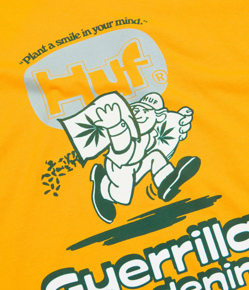 HUF Guerilla Gardening T-Shirt in Gold