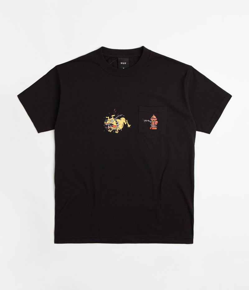 HUF Junkyard Dog Pocket T-Shirt in Black