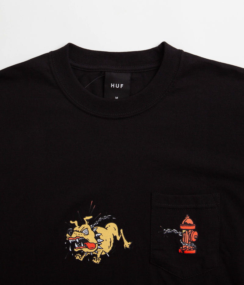 HUF Junkyard Dog Pocket T-Shirt in Black