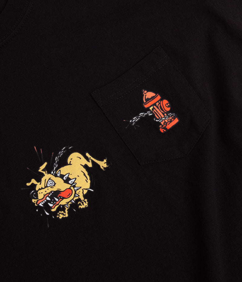 HUF Junkyard Dog Pocket T-Shirt in Black