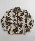 HUF Lowell Jacquard Sherpa Zip Fleece in Natural