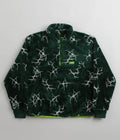 HUF Quake Sherpa 1/4 Zip Fleece in Forest Green