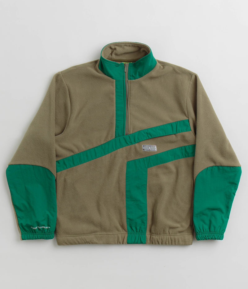 HUF Range 1/4 Zip Polar Fleece in Olive