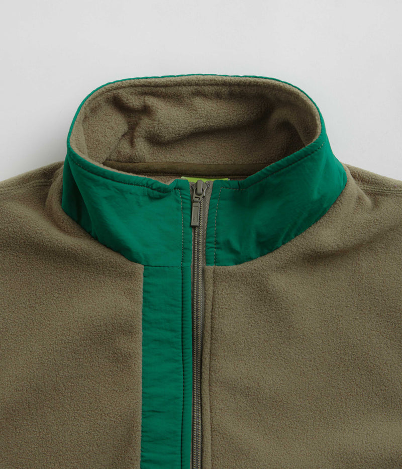HUF Range 1/4 Zip Polar Fleece in Olive