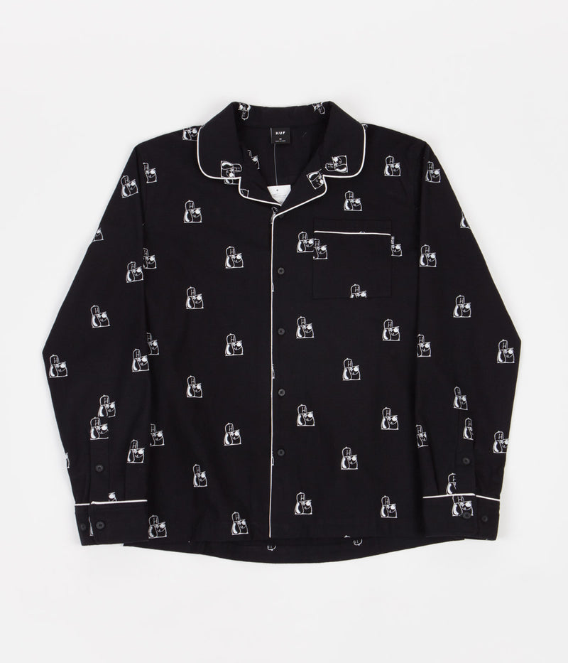 HUF Remio Dog Flannel Shirt in Black