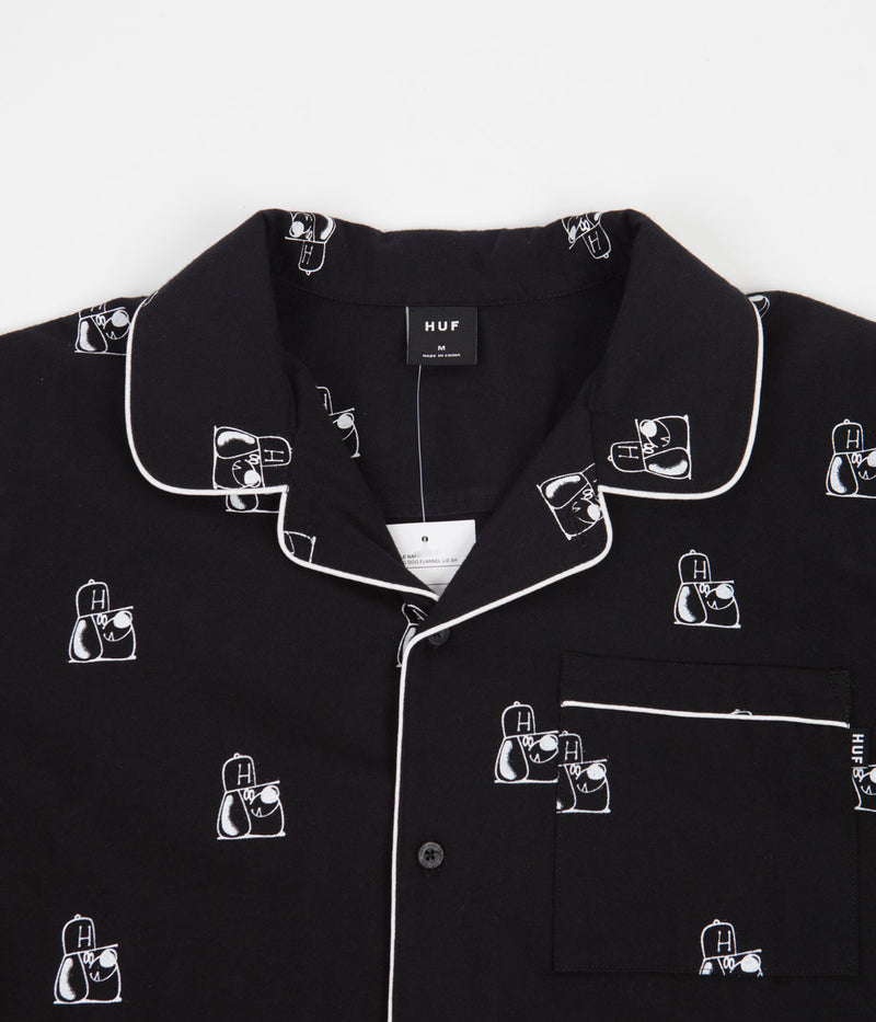 HUF Remio Dog Flannel Shirt in Black