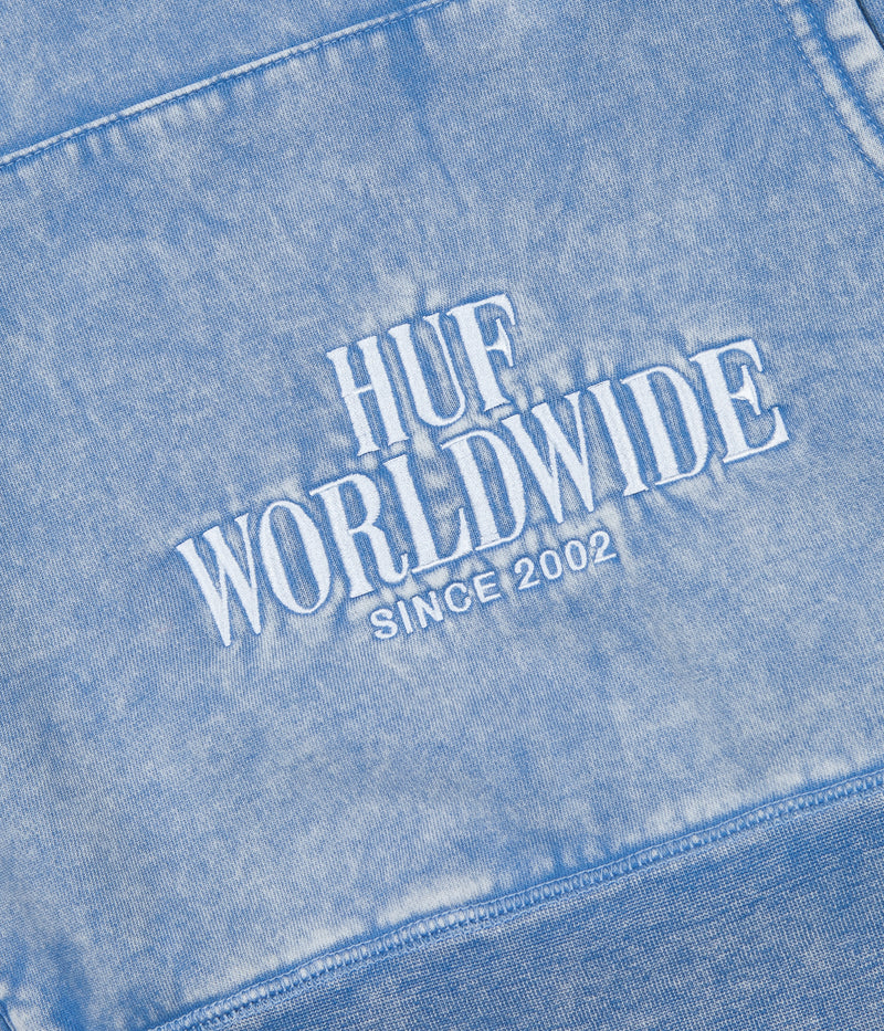 HUF Serif Stack Hoodie in Forever Blue