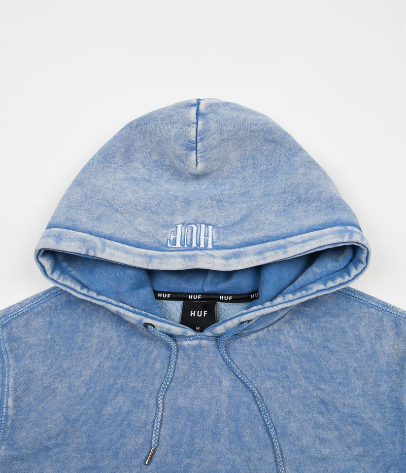 HUF Serif Stack Hoodie in Forever Blue