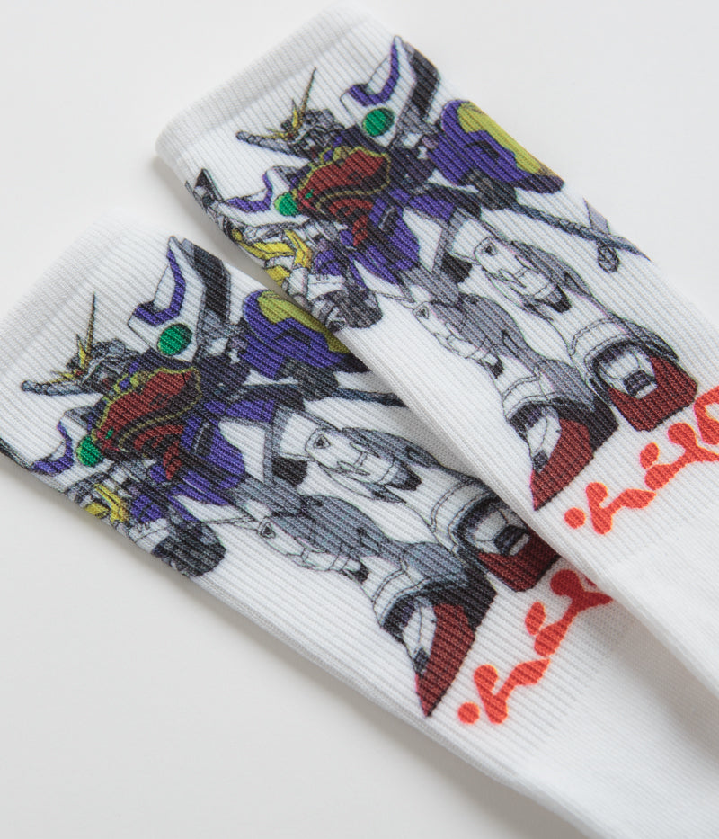 HUF Shenlong Gundam Crew Socks in White