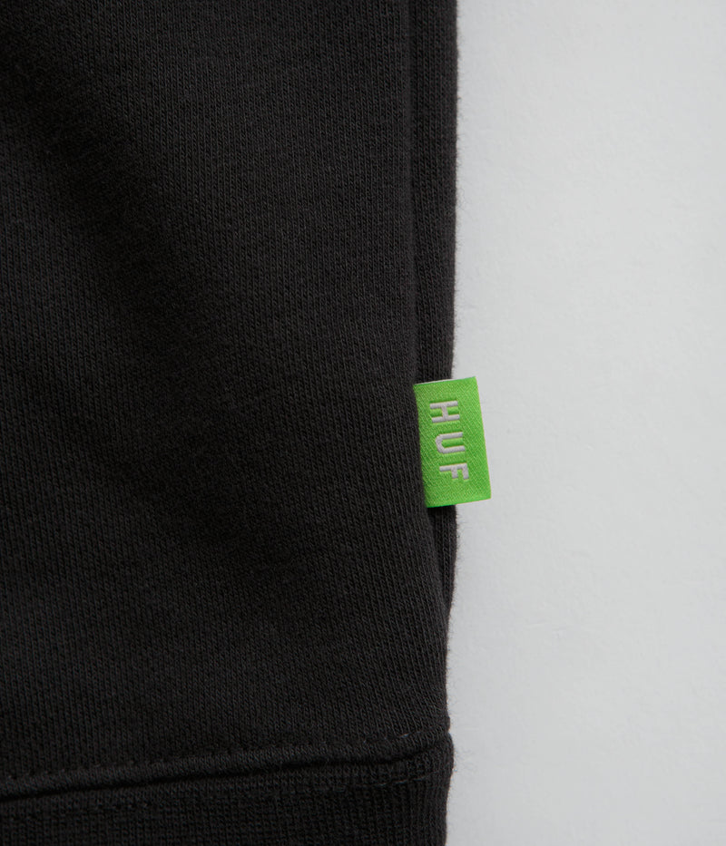 HUF Space Dolphins Wash Crewneck Sweatshirt in Black