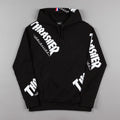HUF x Thrasher TDS Allover Hooded Sweatshirt in Black
