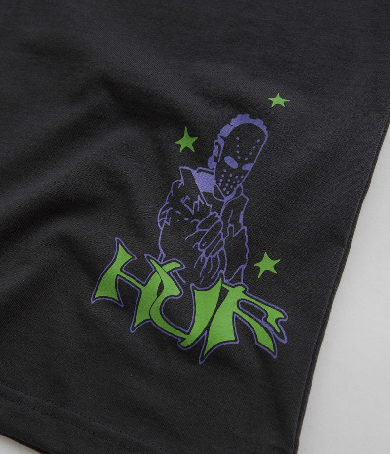 HUF Zine Washed T-Shirt in Washed Black