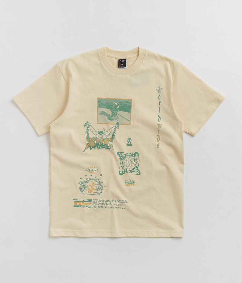 HUF Zine Washed T-Shirt in Wheat