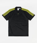 Adidas Jacquard Jersey in Black and Acid Yellow