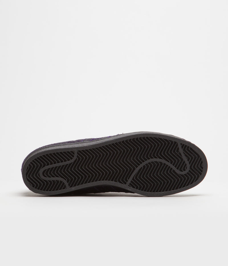 Adidas Kader Pro Model ADV Shoes in Core Black and Core Black / Dark Purple