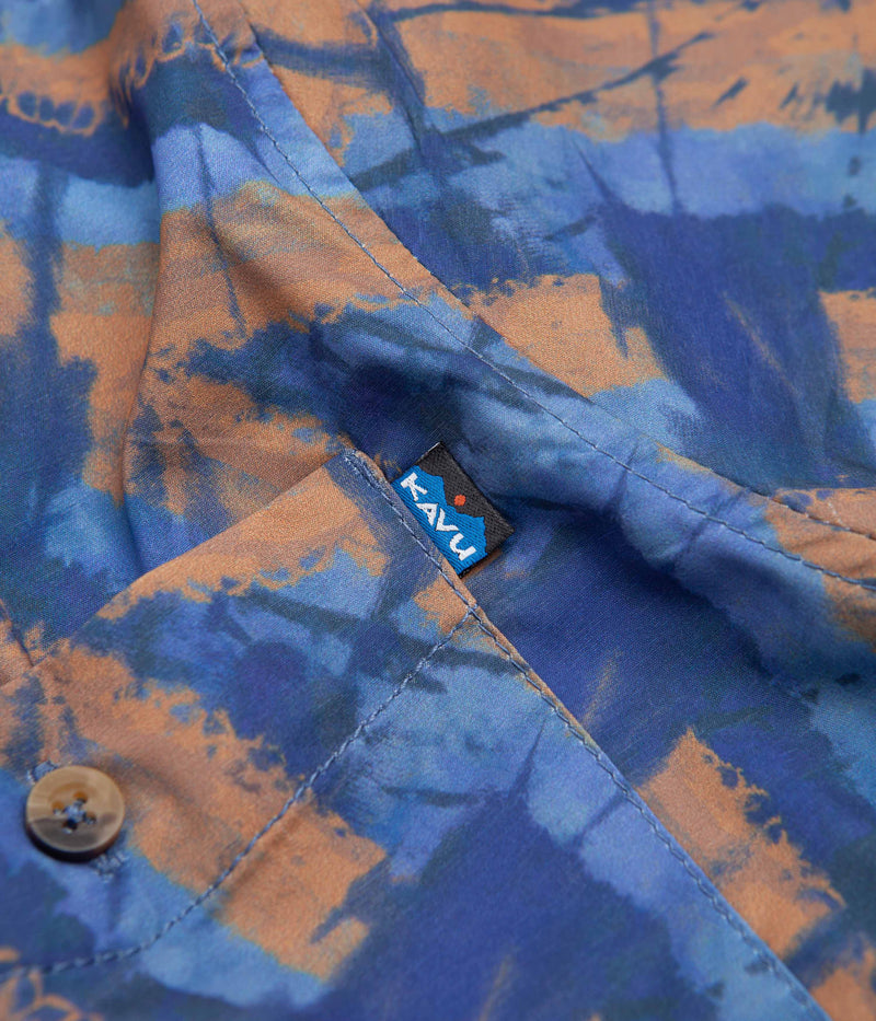 Kavu River Wrangler Short Sleeve Shirt in Circle Tie Dye