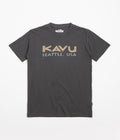 Kavu Spellout T-Shirt in Black Licorice