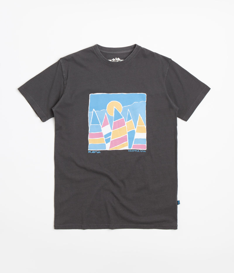 Kavu Windward T-Shirt in Black Licorice