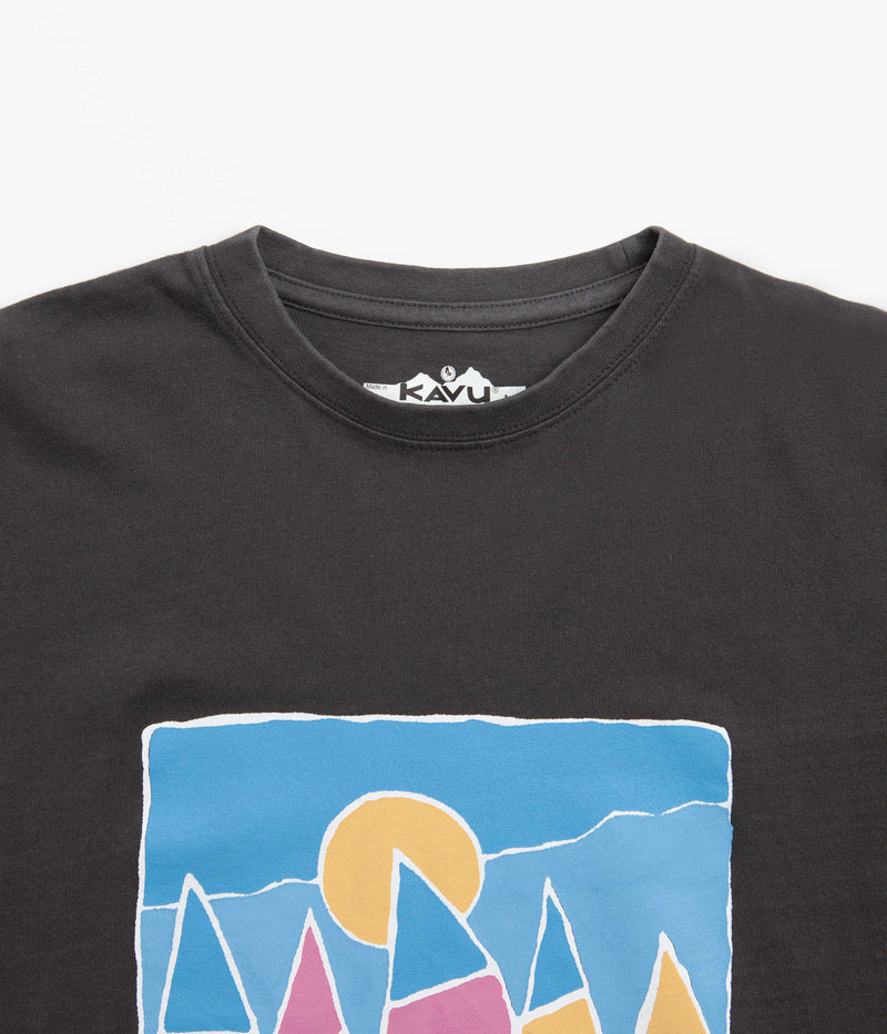 Kavu Windward T-Shirt in Black Licorice
