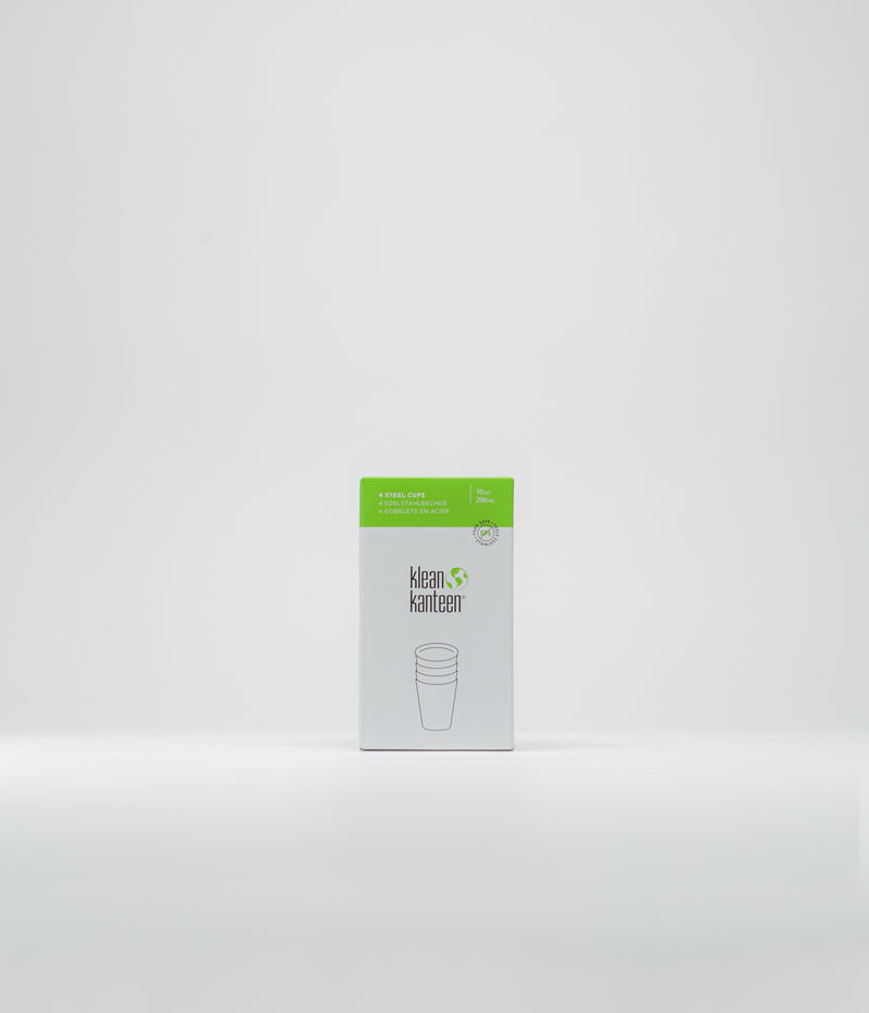 Klean Kanteen 296ml Steel Cup (4 Pack) in Brushed Stainless