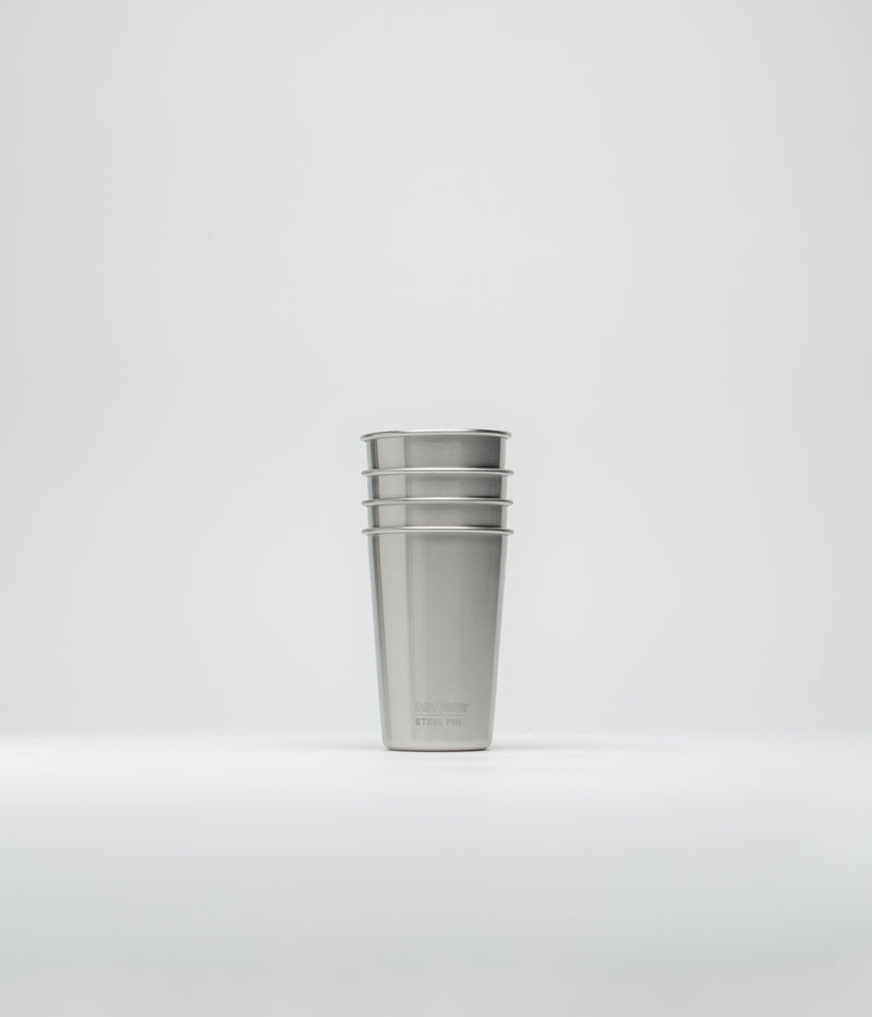 Klean Kanteen 473ml Steel Cup (4 Pack) in Brushed Stainless
