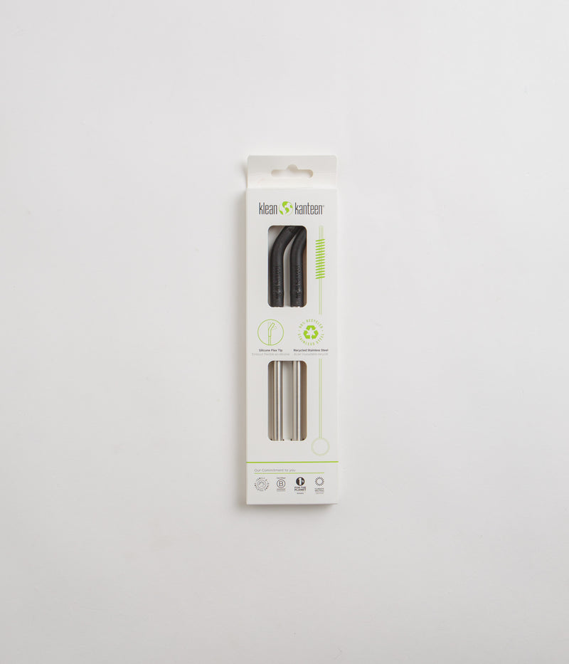 Klean Kanteen 8mm Steel Straws (2 Pack) in Black