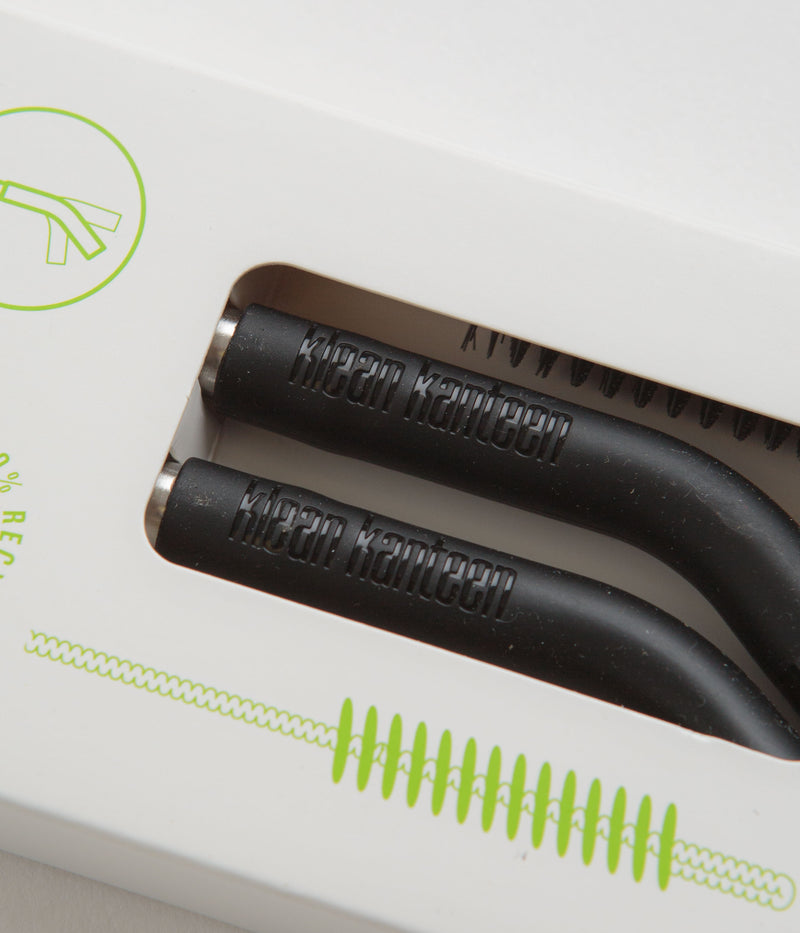 Klean Kanteen 8mm Steel Straws (2 Pack) in Black
