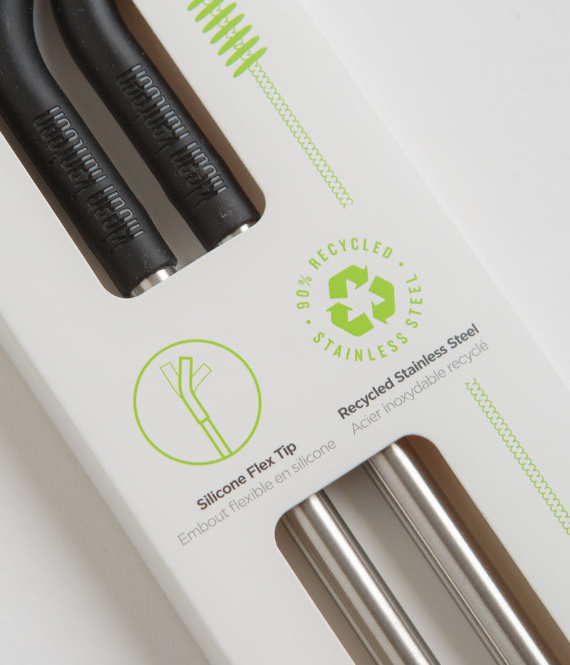 Klean Kanteen 8mm Steel Straws (2 Pack) in Black