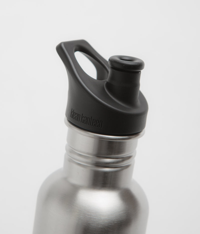 Klean Kanteen Classic 800ml Sports Cap Bottle in Brushed Stainless