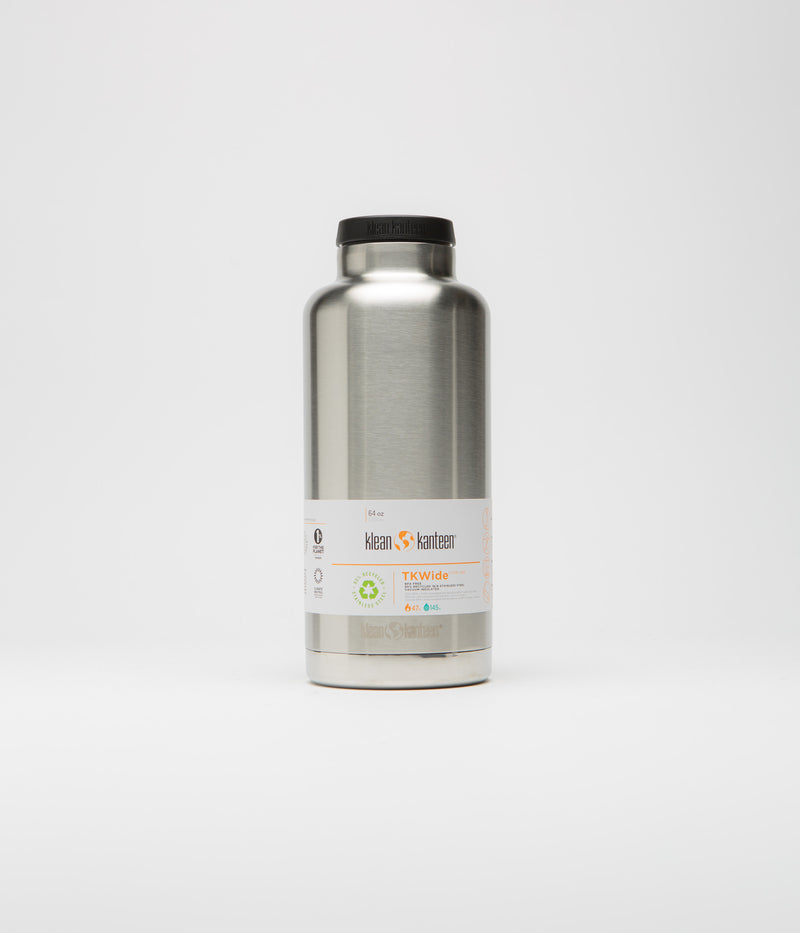 Klean Kanteen TKWide 1900ml Insulated Loop Cap Flask in Brushed Stainless