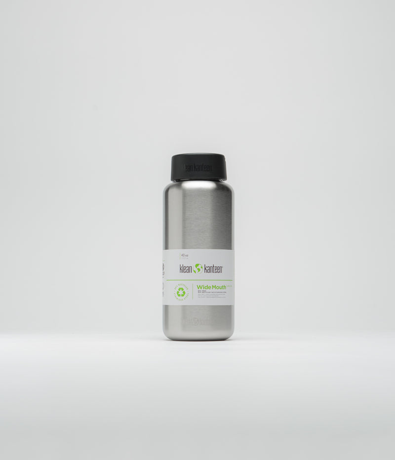 Klean Kanteen Wide Mouth 1182ml Flask in Brushed Stainless