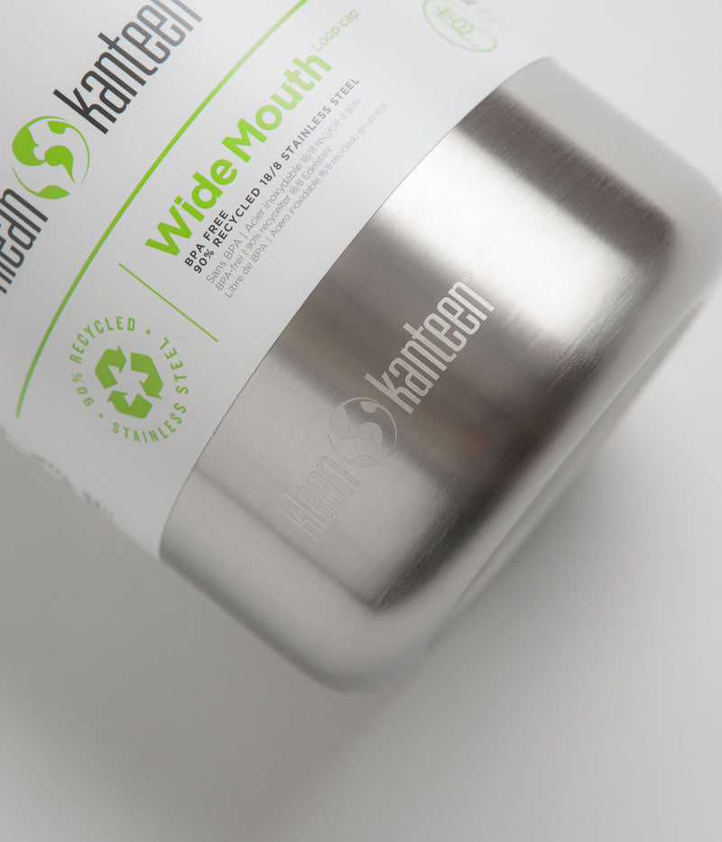 Klean Kanteen Wide Mouth 1900ml Flask in Brushed Stainless