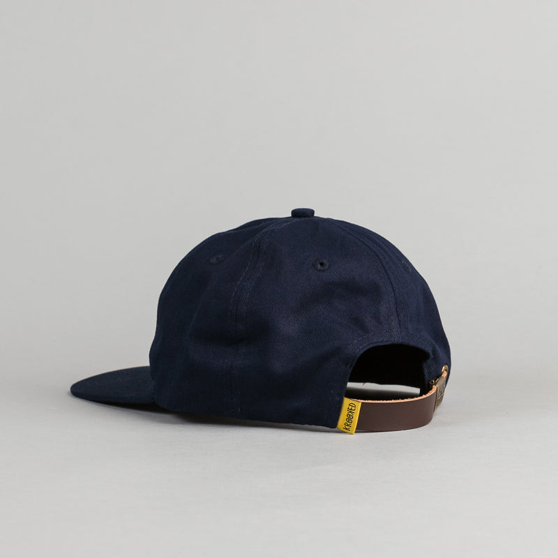 Krooked Kat Embroidered Cap in Navy