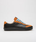 Last Resort AB VM004 Milic Suede Shoes in Duo Orange and Black / Black