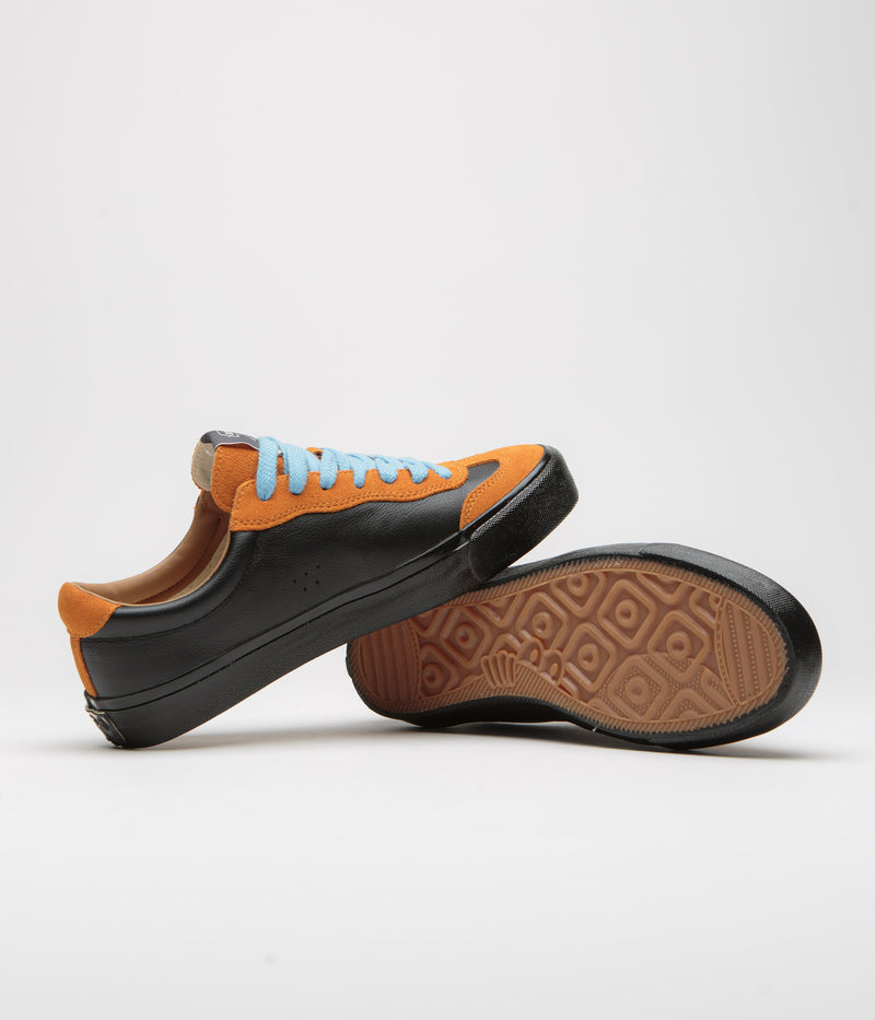 Last Resort AB VM004 Milic Suede Shoes in Duo Orange and Black / Black