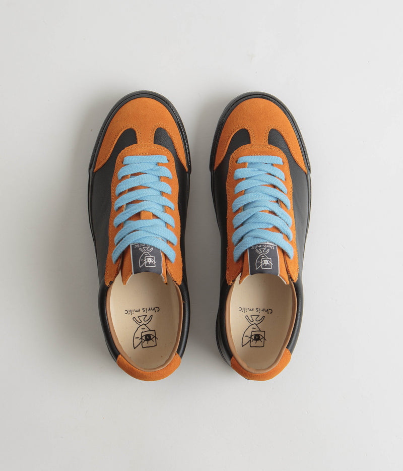 Last Resort AB VM004 Milic Suede Shoes in Duo Orange and Black / Black