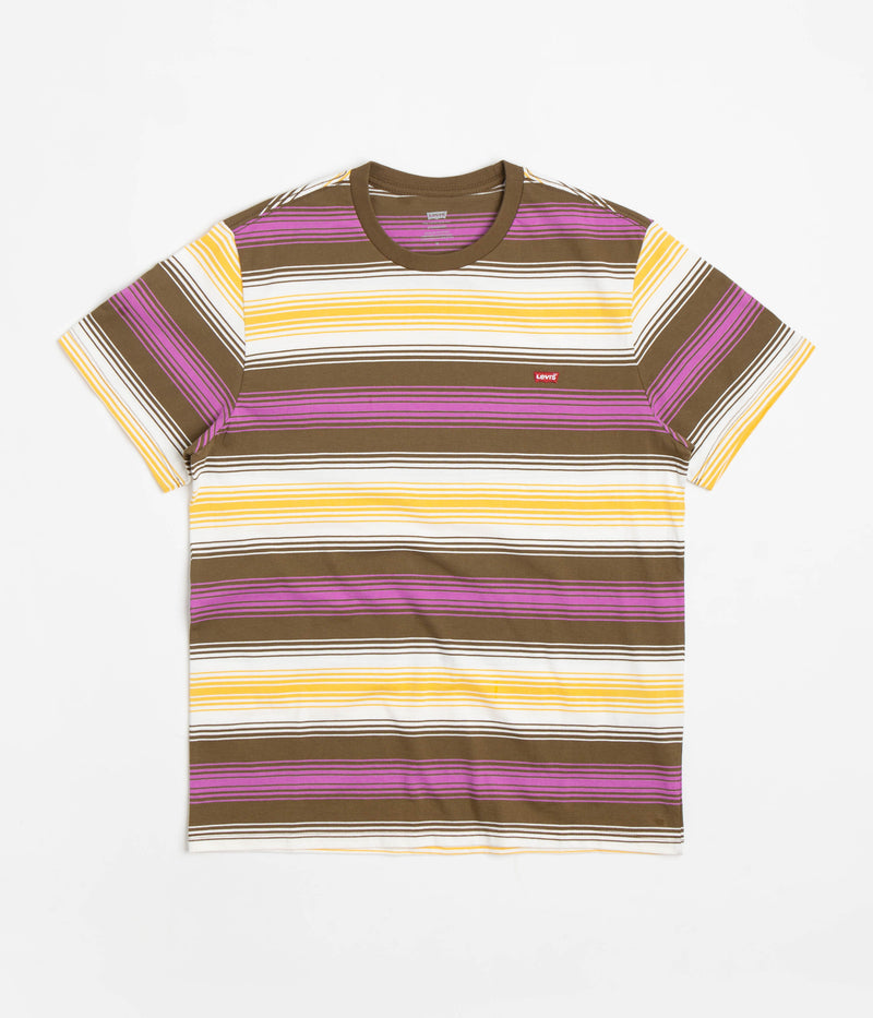 Levi's® Red Tab™ Original Housemark T-Shirt in White and Brown / Yellow / Purple