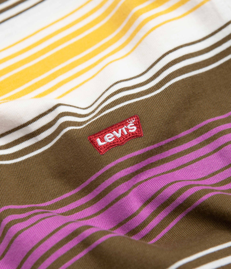Levi's® Red Tab™ Original Housemark T-Shirt in White and Brown / Yellow / Purple