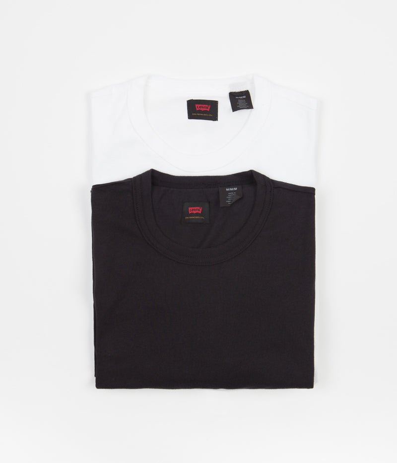 Levi's® Skate 2 Pack T-Shirt in White and Jet Black