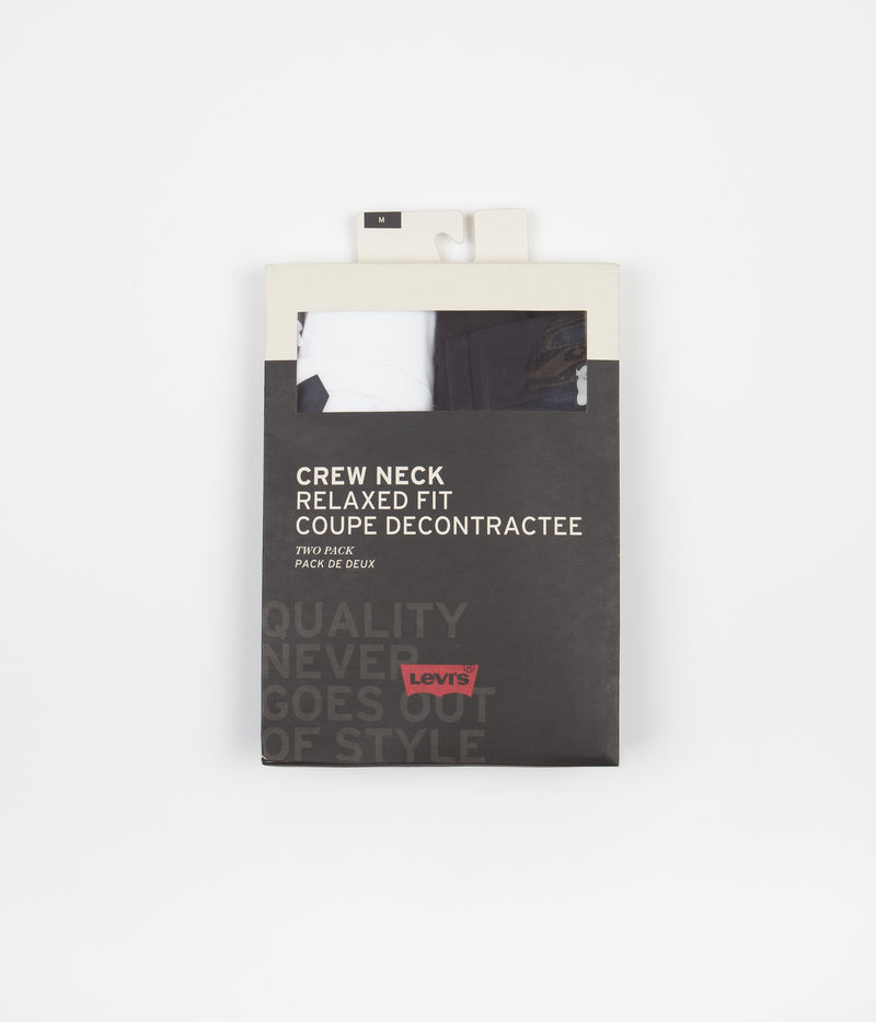 Levi's® Skate 2 Pack T-Shirt in White and Jet Black
