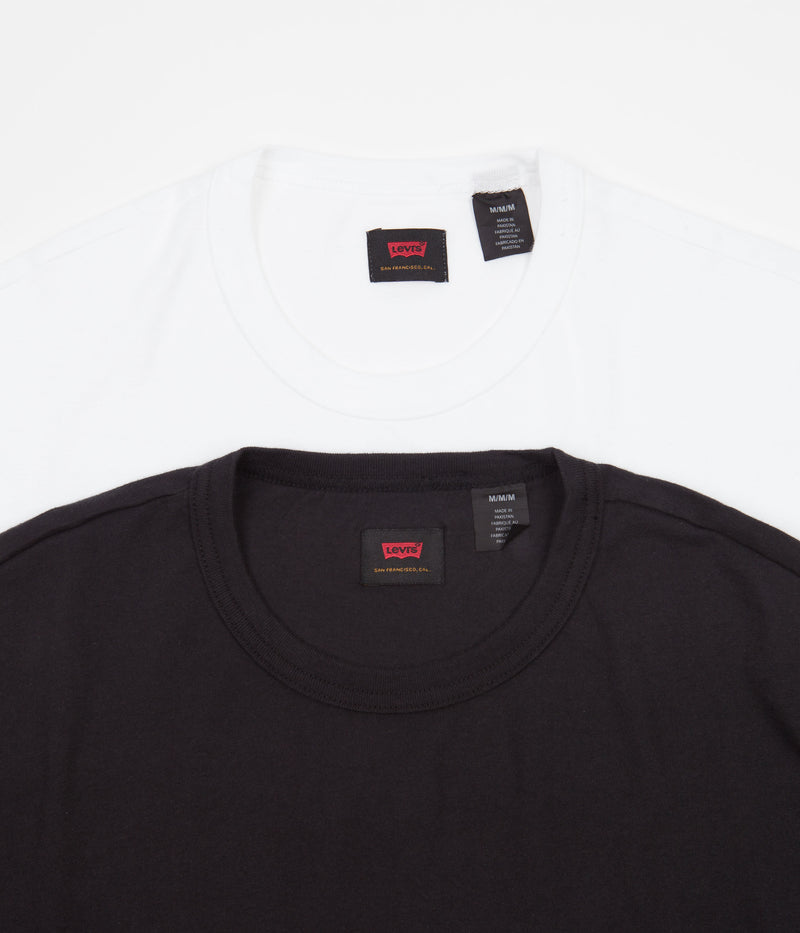 Levi's® Skate 2 Pack T-Shirt in White and Jet Black