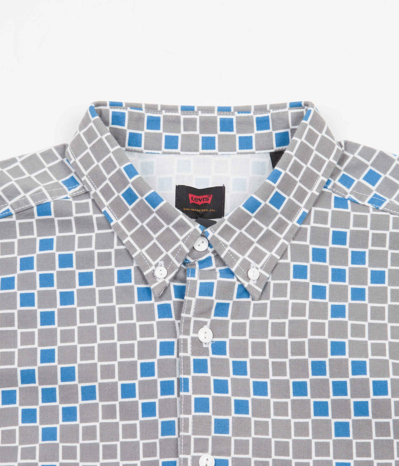 Levi's® Skate Woven Shirt in Grey and Blue Squares