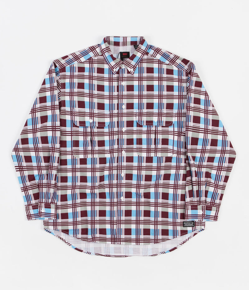 Levi's® Skate Woven Shirt in Printed Burgundy and Blue