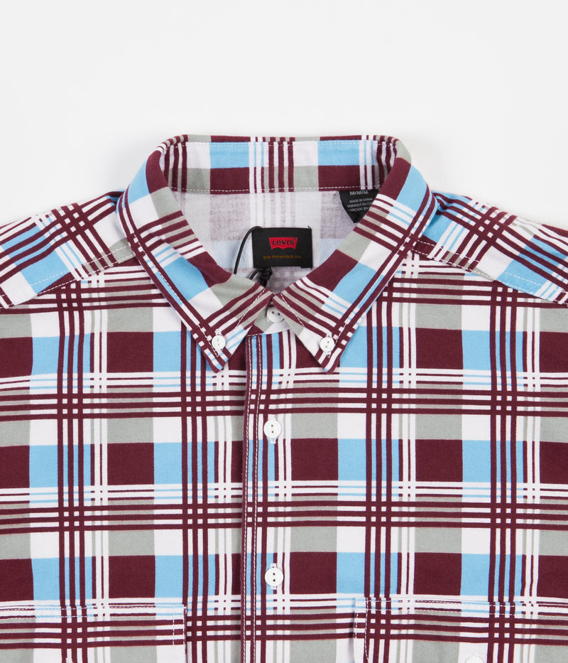 Levi's® Skate Woven Shirt in Printed Burgundy and Blue