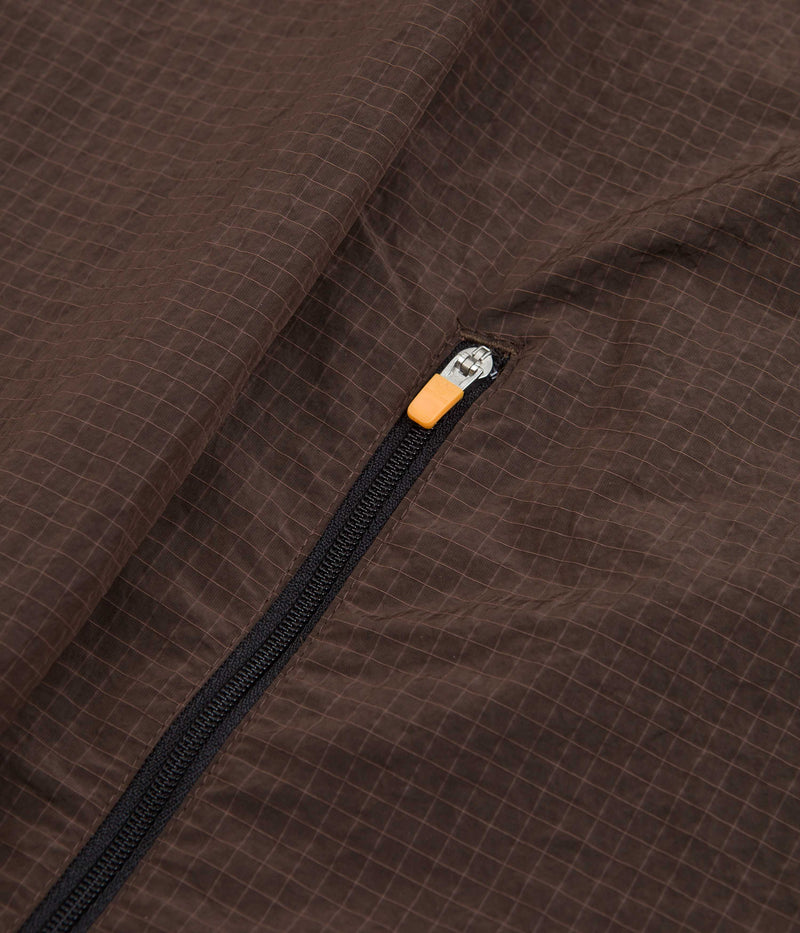 Adidas Lightweight Shell Jacket in Brown and Black / Orange Rush