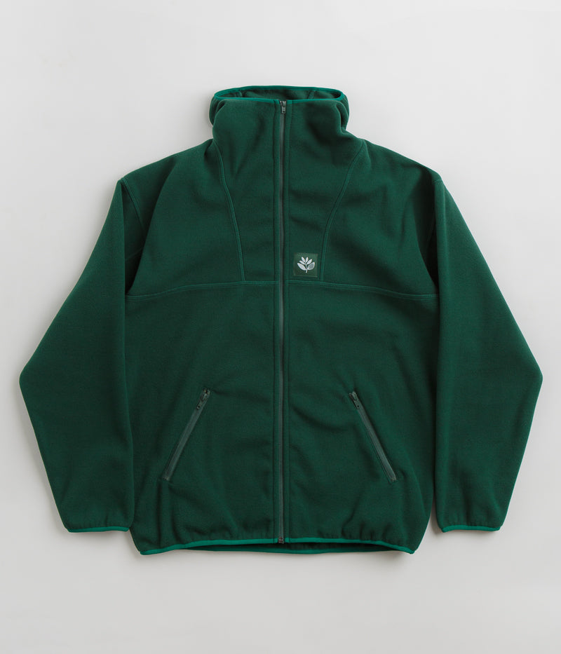 Magenta Antartic Zipped Hoodie in Green