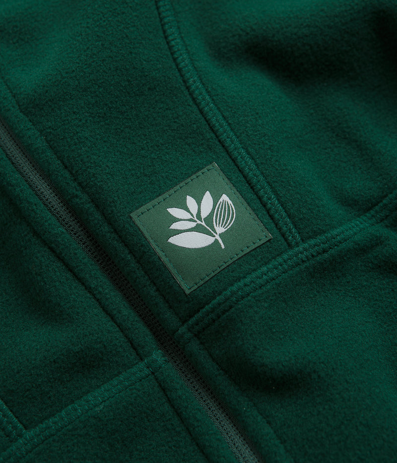 Magenta Antartic Zipped Hoodie in Green