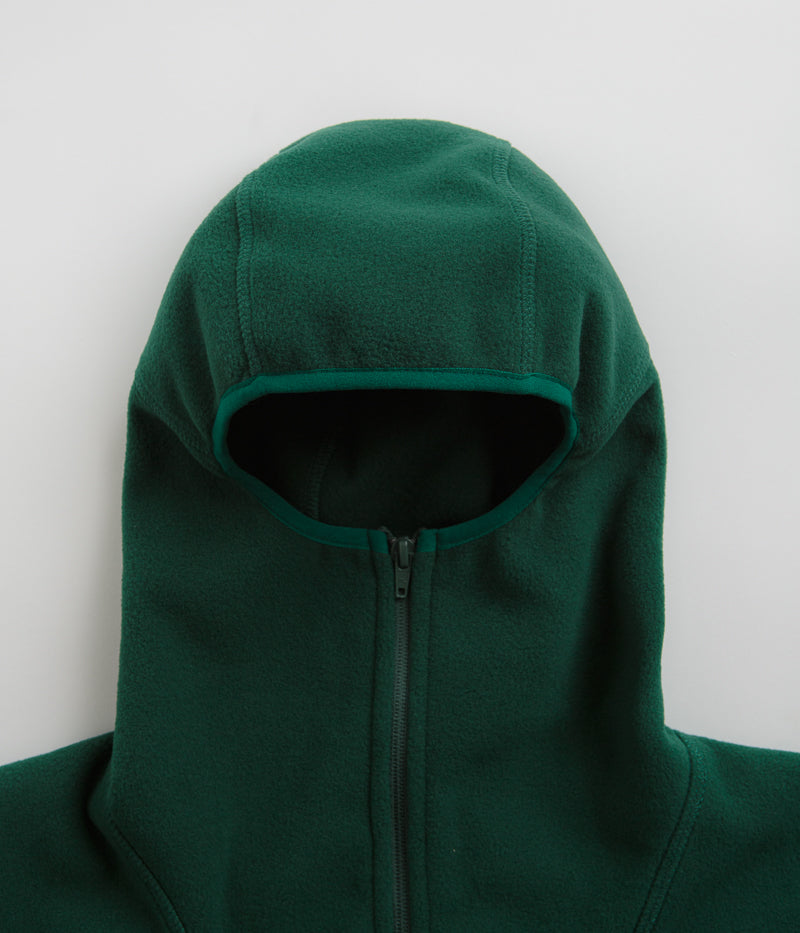 Magenta Antartic Zipped Hoodie in Green