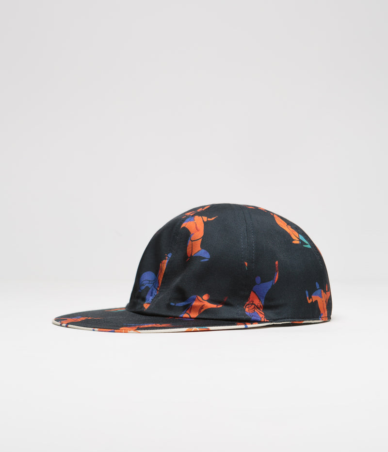 Magenta Ballet Cap in Dark Navy